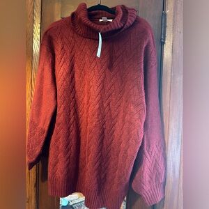 Joe Fresh Maroon Cowl/Turtle Neck Sweater